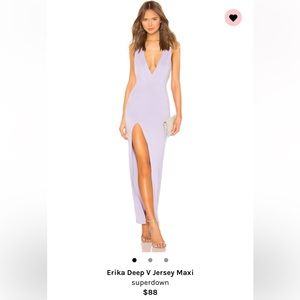 Purple Deep V Jersey Maxi Dress by superdown from Revolve